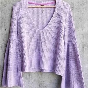 Free People | Damsel Cropped Sweater Bell Sleeve